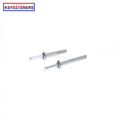 1/4-x1-1/4 Galvanized Zinc Alloy hammer drive pin anchor Mushroom Head Nail Zamak Hit Anchor