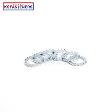 Blue washer ring flat outer tooth lock washer strong metal washer