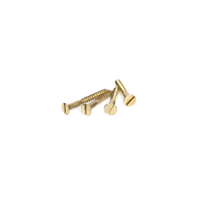 Brass Flat Head Knurled Thumb Screws Countersunk Head Tapping Particleboard Screws for Wooden Boards