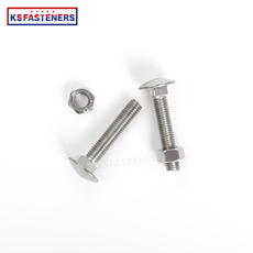 Carriage Stainless Steel Bolts Dome Head Square Neck Bolts Fastener Manufacturing With Nuts