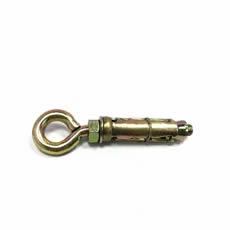 China Fasteners Yellow Zinc 3Pcs/4Pcs Shield Heavy Duty Bolt M6 M8 M10 Shield Wall Anchor Expansion Bolts with Eye Hook