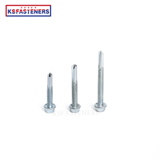 China Wholesales self-drilling screw plated Slott hex washer head self drilling screws with the best price and quality