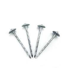 Clavos 9G 10G smooth umbrella head roofing nails 1 1/4 galvanized Corrugated nails twisted shank zinc roofing nails with washer