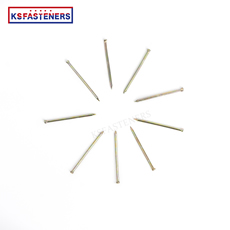 Colored Q1951.6X25 headless lost head nails hot galvanized panel board pin ring shank brad panel  pin nails stainless steel