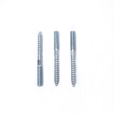 Customize white/yellow Zinc Plated M6 M8 M10 Double Threaded Self Tapping Wood Screw Double End Screws