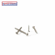 Din7505 Best Quality Nickel Plated Double Csk  Head cross recessed stainless steel  self tapping screws