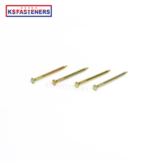 Direct Sale Professional Yellow Zinc Plated Stainless Steel Concrete Nail