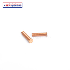 Factory Wholesale Nails Screw Fasteners Precision Capacitor Discharge External Thread Red Copper Welding Stud Bolts