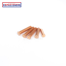 Factory Wholesale Nails Screw Fasteners Precision Capacitor Discharge External Thread Red Copper Welding Stud Bolts