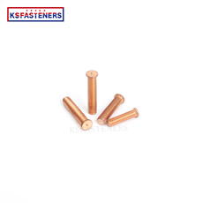 Factory Wholesale Nails Screw Fasteners Precision Capacitor Discharge External Thread Red Copper Welding Stud Bolts