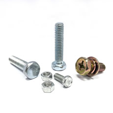 Factory price cross head combination screw different size bolts washers nuts white zinc and yellow zinc bolt and nut