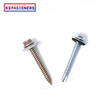 Fast Drill Self Drilling Galvanized Hex Head Self Drilling Screw With Grey Black Epdm Washer For Roofing And Metal