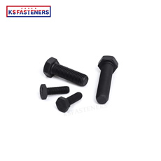 Fastener Din933 High Strength carbon steel Grade 8.8 Black Hex Bolt And Nut