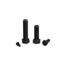 Fastener Din933 High Strength carbon steel Grade 8.8 Black Hex Bolt And Nut