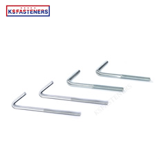 Fastener Supplier white zinc carbon steel J roofing bolt Made in china J type hook anchor bolt