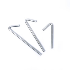 Fastener Supplier white zinc carbon steel J roofing bolt Made in china J type hook anchor bolt