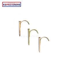 Fasteners Professional Carbon Steel Galvanized Conduit Hook Nails with White/Yellow Zinc Conduit Hook Nail