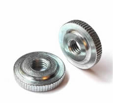 Flat Round Head Knurl Nut M6 Step White Zinc Thumb Din467 Knurled