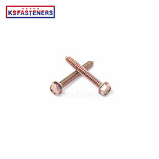 Galvanized Yellow Zinc Gold Color Brass Screw Din7504k washer hex head self drilling roofing self-drilling screw