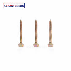 Galvanized Yellow Zinc Gold Color Brass Screw Din7504k washer hex head self drilling roofing self-drilling screw