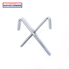 Galvanized carbon steel L shape J type  hook bolt M6 M10 M16  foundation anchor bolt hanger L bolt roofing hook