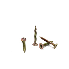 Good quality C1022A carbons steel tapping screw double flat head  zinc plated Chipboard Screw torx wood Hardened yellow zinc