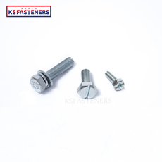 Grade 10.9 M6 M8 M10 Stainless Steel 304/316 Hexagon Bolt with Slot On Head Slotted Head Hex Bolt