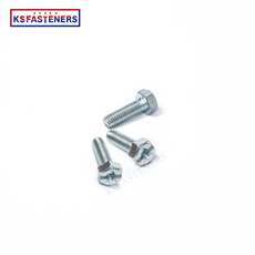 Grade 10.9 M6 M8 M10 Stainless Steel 304/316 Hexagon Bolt with Slot On Head Slotted Head Hex Bolt