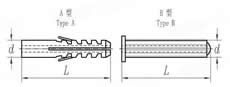 High Quality Plastic Ribbed Anchor 7mm Expansion Wall Plug Customized Size and Color Plastic Anchor Wall Plug