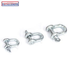 Hot Sale Adjustable G209 Galvanized Mooring Pin Shackles Carbon Steel Forged Anchor Chain D shackle