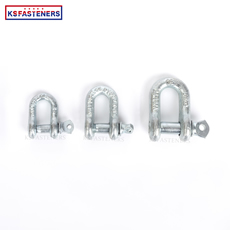 Hot Sale Adjustable G209 Galvanized Mooring Pin Shackles Carbon Steel Forged Anchor Chain D shackle