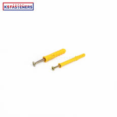 Hot Sale The New Professional Yellow  Plastic Expand Nails With Screw