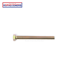 Hot Selling Mild Steel Yellow Zinc Full Thread Ss 12.9 Din933 Stainless Steel Hex Head Bolts