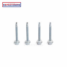 Indonesia Market White Zinc Hexagon Head Self Drilling Metal Screw For Roofing Board washer head self-drilling screw