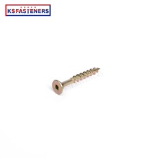 Manufacture Wholesale Yellow Zinc Plated Wood Screw Round Square Flat Head Chipborad Screw With Nibs