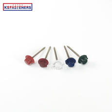 Manufacturers Colorful1 1/4" 1 3/4" Roof Nails Flat Coil Stone Coated Zinc Umbrella Head Live Attenuated Fluenz Roofing Nails