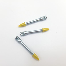 Professional Fasteners Eyelet Drive Pins Galvanized Gas Gun Nails Eye Hole Drive Pins Actuate Plastic Hat with 6mm