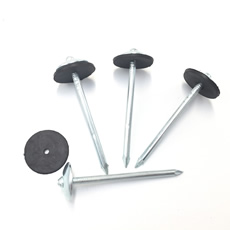 South America market concrete nails galvanized 9G steel nails  with plastic rubber washer twisted umbrella roofing nails