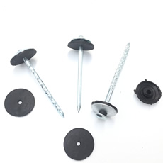 South America market concrete nails galvanized 9G steel nails  with plastic rubber washer twisted umbrella roofing nails