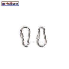 Stainless Steel 304 316 Outdoor mini locking Carabiner Customized Logo small climbing lock snap carabiner hook clips