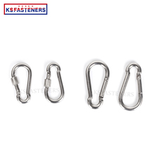 Stainless Steel 304 316 Outdoor mini locking Carabiner Customized Logo small climbing lock snap carabiner hook clips