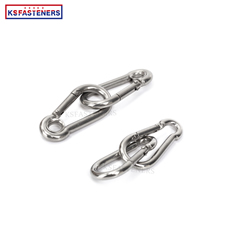 Stainless Steel 304 316 Outdoor mini locking Carabiner Customized Logo small climbing lock snap carabiner hook clips