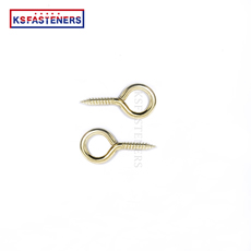 Stainless Steel Gold Welded Ring Hook Wood Thread Self Tapping Question Mark Eye Screw