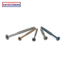 Type 17 Stainless Steel 304 Mdf Torx Head Ruspert Tapping 75mm Yellow Zinc Plated Countersunk Chipboard Screw Wood Decking Screw