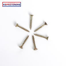 Yello/White Zinc High Quality Chipboard Screws Truss Head Chipboard Screw with Double Coutnersunk Torx Csk Chipboard Screw