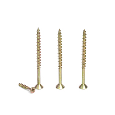 Yello/White Zinc High Quality Chipboard Screws Truss Head Chipboard Screw with Double Coutnersunk Torx Csk Chipboard Screw