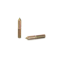 carbon steel double ended screw bolt grade 4.8 yellow zinc plated double end stud machine screw